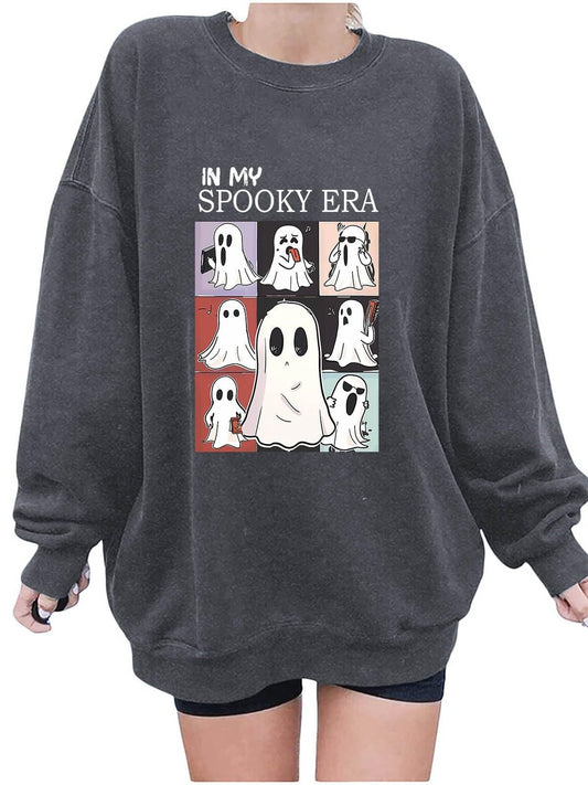 Women's Halloween Ghost Sweatshirt | Cute Fall Pullover S–XXL | 7 Colors Women's Halloween Ghost Sweatshirt – Cute Spooky Pullover for Fall