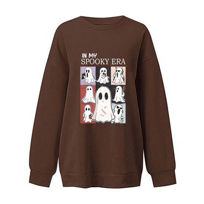 Women's Halloween Ghost Sweatshirt | Cute Fall Pullover S–XXL | 7 Colors Women's Halloween Ghost Sweatshirt – Cute Spooky Pullover for Fall