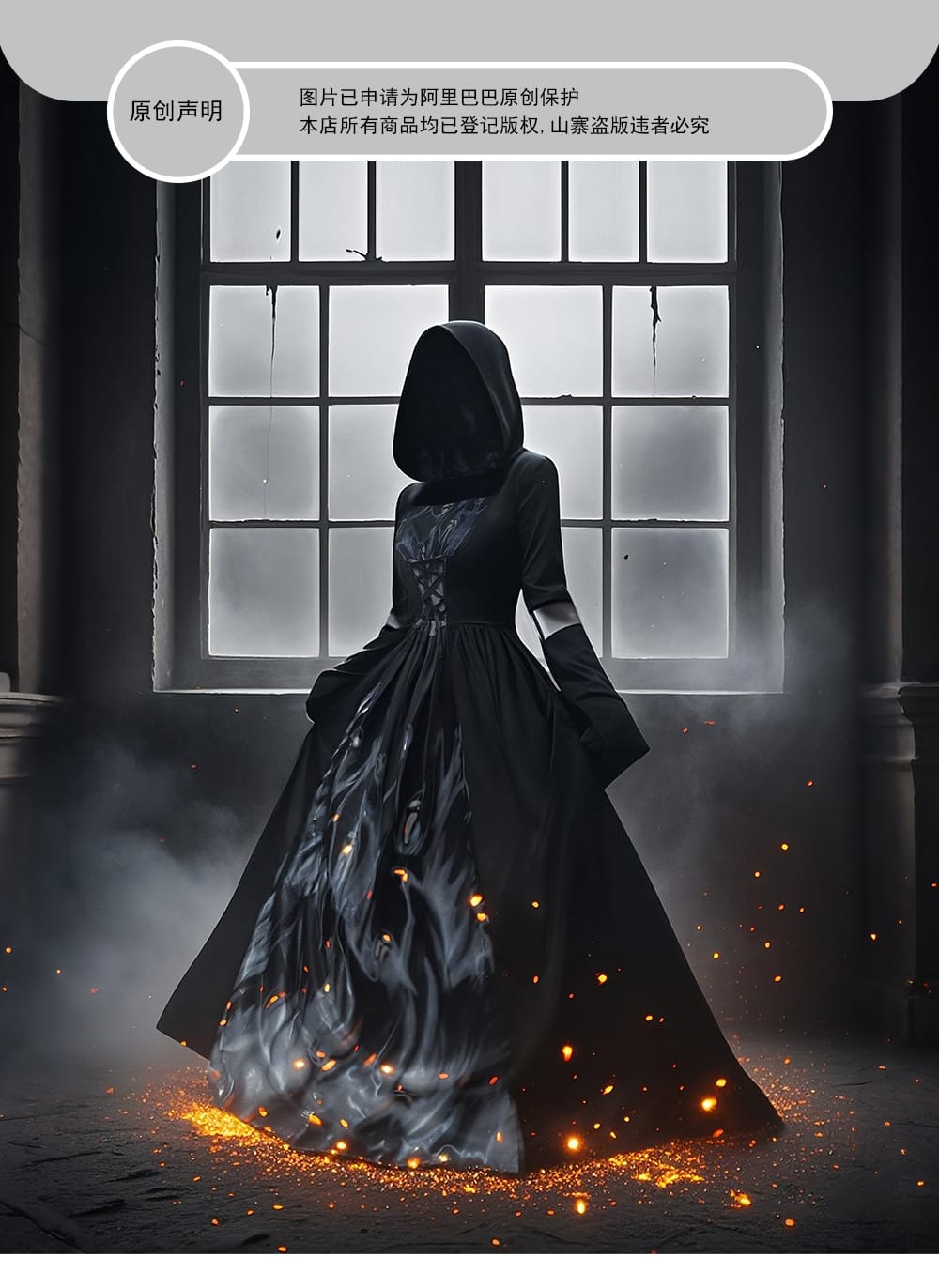 Women's Hooded Skeleton Witch Dress | Halloween & Cosplay Costume S–2XL Women's Hooded Skeleton Witch Dress – Halloween & Cosplay Costume S–2XL