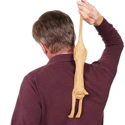Wooden Cat Back Scratcher, 45 cm | Wahooly Wooden Cat Back Scratcher | 45 cm Long-Handle Design