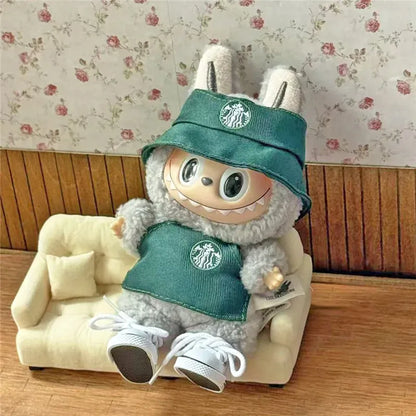 Workwear Outfit Clothes For Labubu Doll Fast Food French Fries Hamburgers Fahsion Coffee Apron Cosplay Clothing Accessories Workwear Outfit Clothes For Labubu Doll Fast Food French Fries Hamburgers Fahsion Coffee Apron Cosplay Clothing Accessories