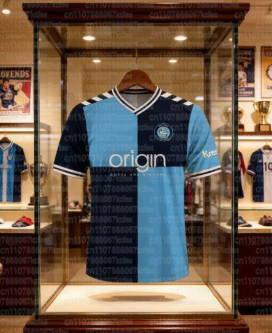 Wycombe Wanderers Soccer Jersey — 3D Print Home Kit for Adults & Kids Wycombe Wanderers Soccer Jersey — 3D Print Home Kit for Adults & Kids, Quick-Dry Athleisure Shirt