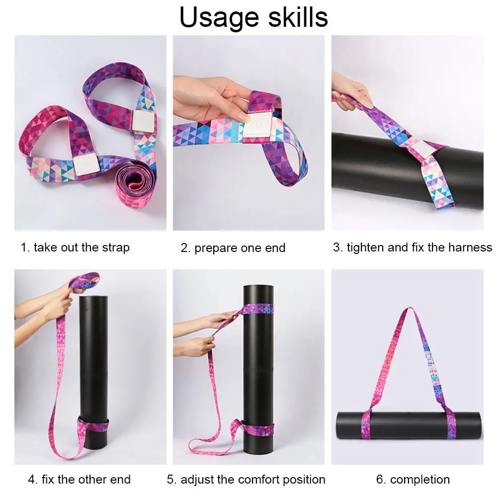 Yoga Mat Strap Belt | Adjustable Shoulder Carry Sling & Stretch Band – 9 Colors Yoga Mat Strap Belt – Adjustable Shoulder Carry Sling & Stretch Band for Yoga, Pilates & Fitness | 9 Colors