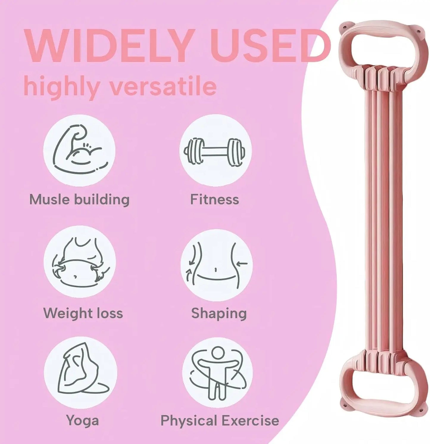 Yoga Shoulder & Back Stretch Strap | Adjustable Resistance Band for Open Back & Body Shaping Yoga Shoulder & Back Stretch Strap – Adjustable Resistance Band for Open Back, Body Shaping & Flexibility | 15–90 LBS