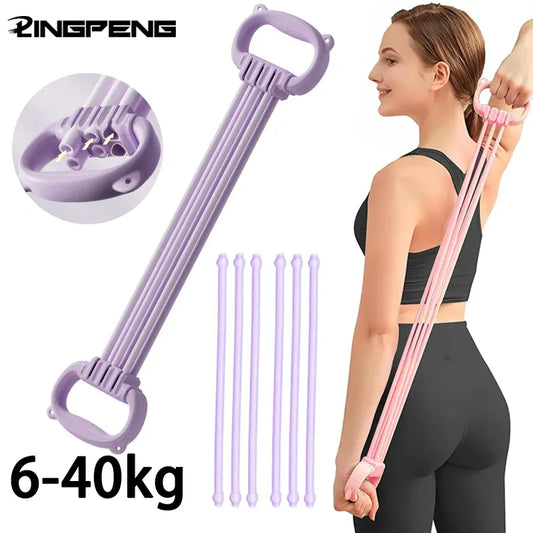 Yoga Shoulder & Back Stretch Strap | Adjustable Resistance Band for Open Back & Body Shaping Yoga Shoulder & Back Stretch Strap – Adjustable Resistance Band for Open Back, Body Shaping & Flexibility | 15–90 LBS