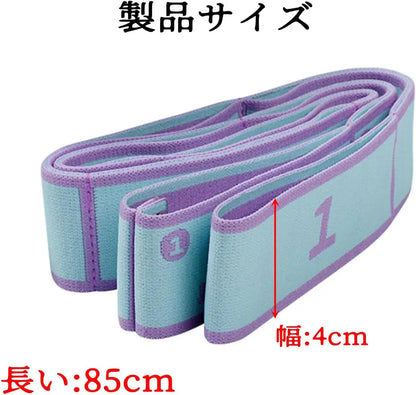 Yoga Stretching Strap with Loops | Elastic Resistance Band for Yoga, Pilates & Flexibility Training Yoga Stretching Strap with Loops – Multi-Section Elastic Resistance Band for Yoga, Pilates, Dance & Flexibility Training