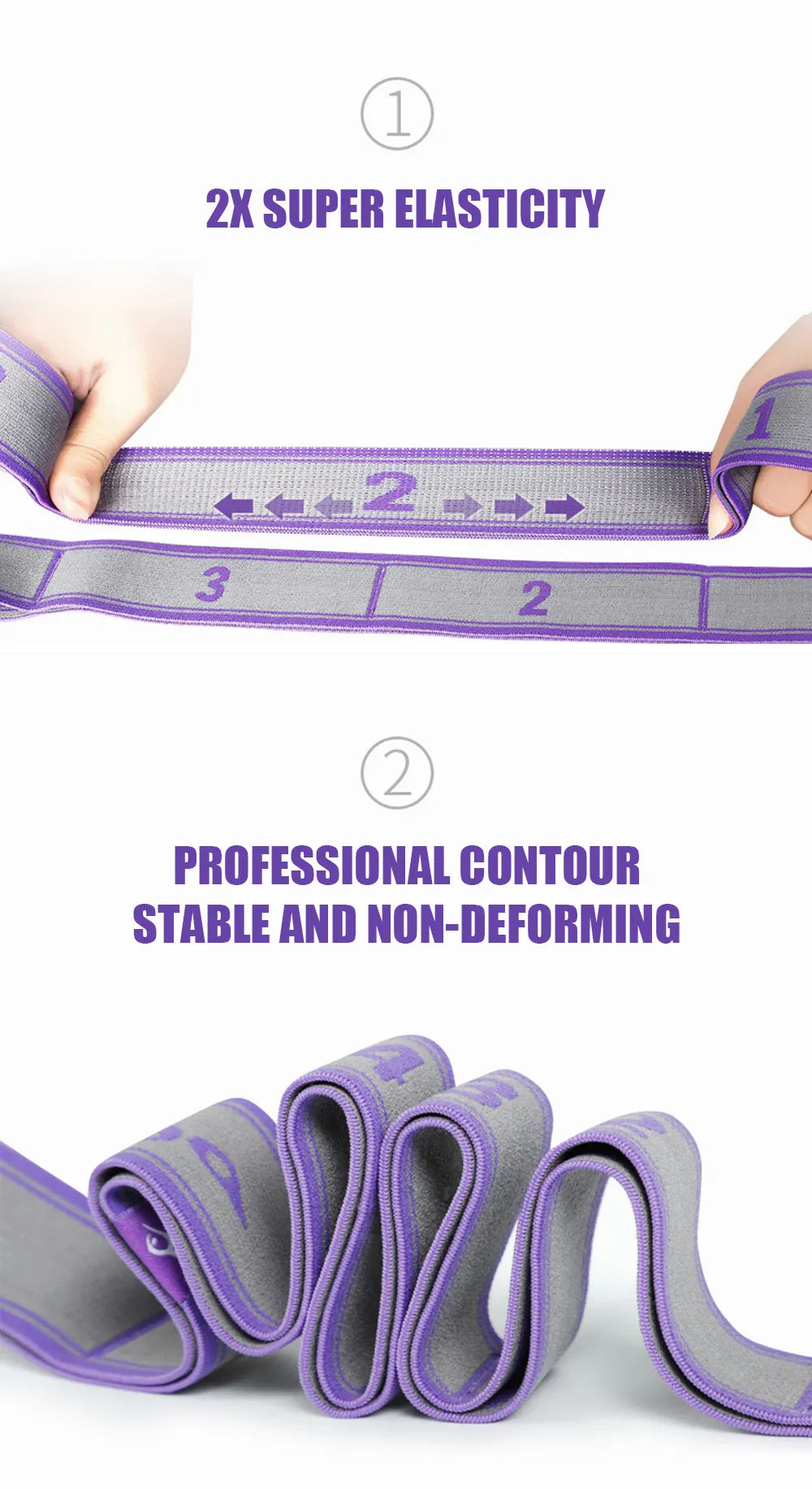 Yoga Stretching Strap with Loops | Elastic Resistance Band for Yoga, Pilates & Flexibility Training Yoga Stretching Strap with Loops – Multi-Section Elastic Resistance Band for Yoga, Pilates, Dance & Flexibility Training