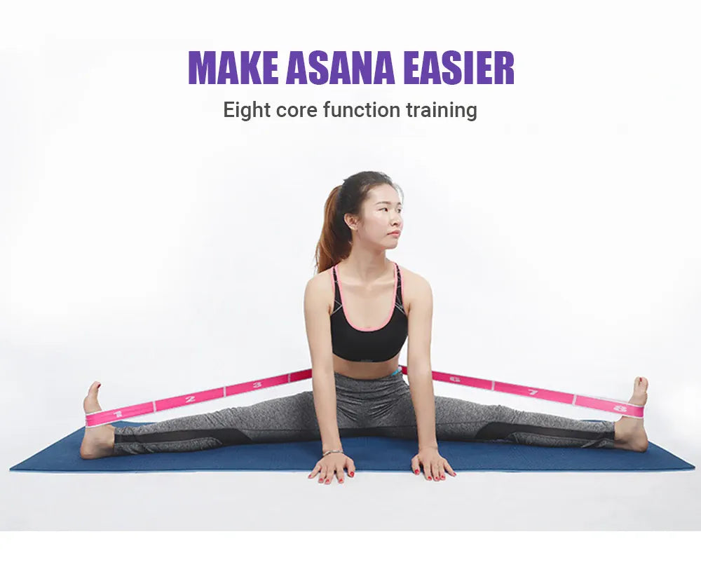 Yoga Stretching Strap with Loops | Elastic Resistance Band for Yoga, Pilates & Flexibility Training Yoga Stretching Strap with Loops – Multi-Section Elastic Resistance Band for Yoga, Pilates, Dance & Flexibility Training