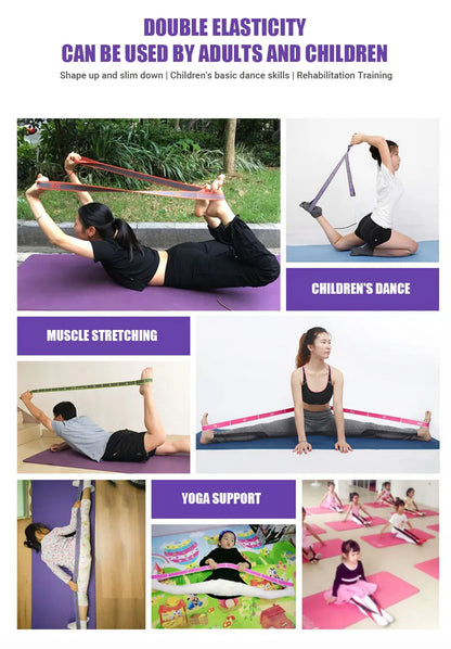 Yoga Stretching Strap with Loops | Elastic Resistance Band for Yoga, Pilates & Flexibility Training Yoga Stretching Strap with Loops – Multi-Section Elastic Resistance Band for Yoga, Pilates, Dance & Flexibility Training