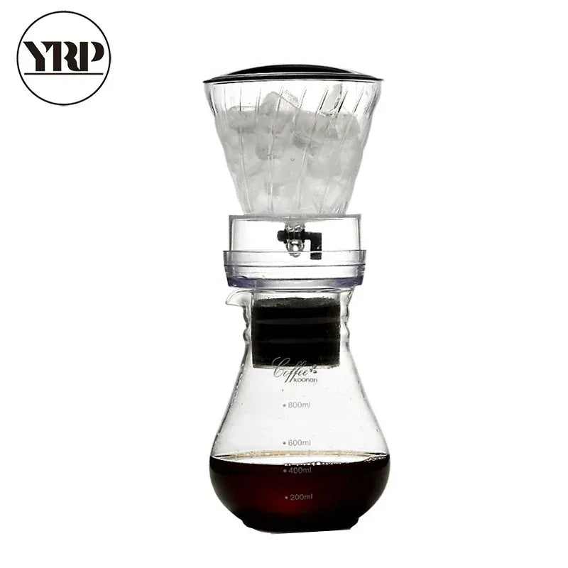 YRP Water Drip Coffee Maker - Glass Pour Over & Cold Brew | Wahooly YRP Water Drip Coffee Machine New Reusable Filter Tools Glass Espresso Coffee Dripper Pot Ice Cold Brew Coffee Maker