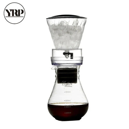 YRP Water Drip Coffee Maker - Glass Pour Over & Cold Brew | Wahooly YRP Water Drip Coffee Machine New Reusable Filter Tools Glass Espresso Coffee Dripper Pot Ice Cold Brew Coffee Maker