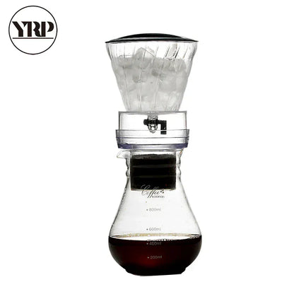 YRP Water Drip Coffee Maker - Glass Pour Over & Cold Brew | Wahooly YRP Water Drip Coffee Machine New Reusable Filter Tools Glass Espresso Coffee Dripper Pot Ice Cold Brew Coffee Maker