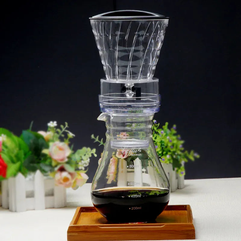 YRP Water Drip Coffee Maker - Glass Pour Over & Cold Brew | Wahooly YRP Water Drip Coffee Machine New Reusable Filter Tools Glass Espresso Coffee Dripper Pot Ice Cold Brew Coffee Maker