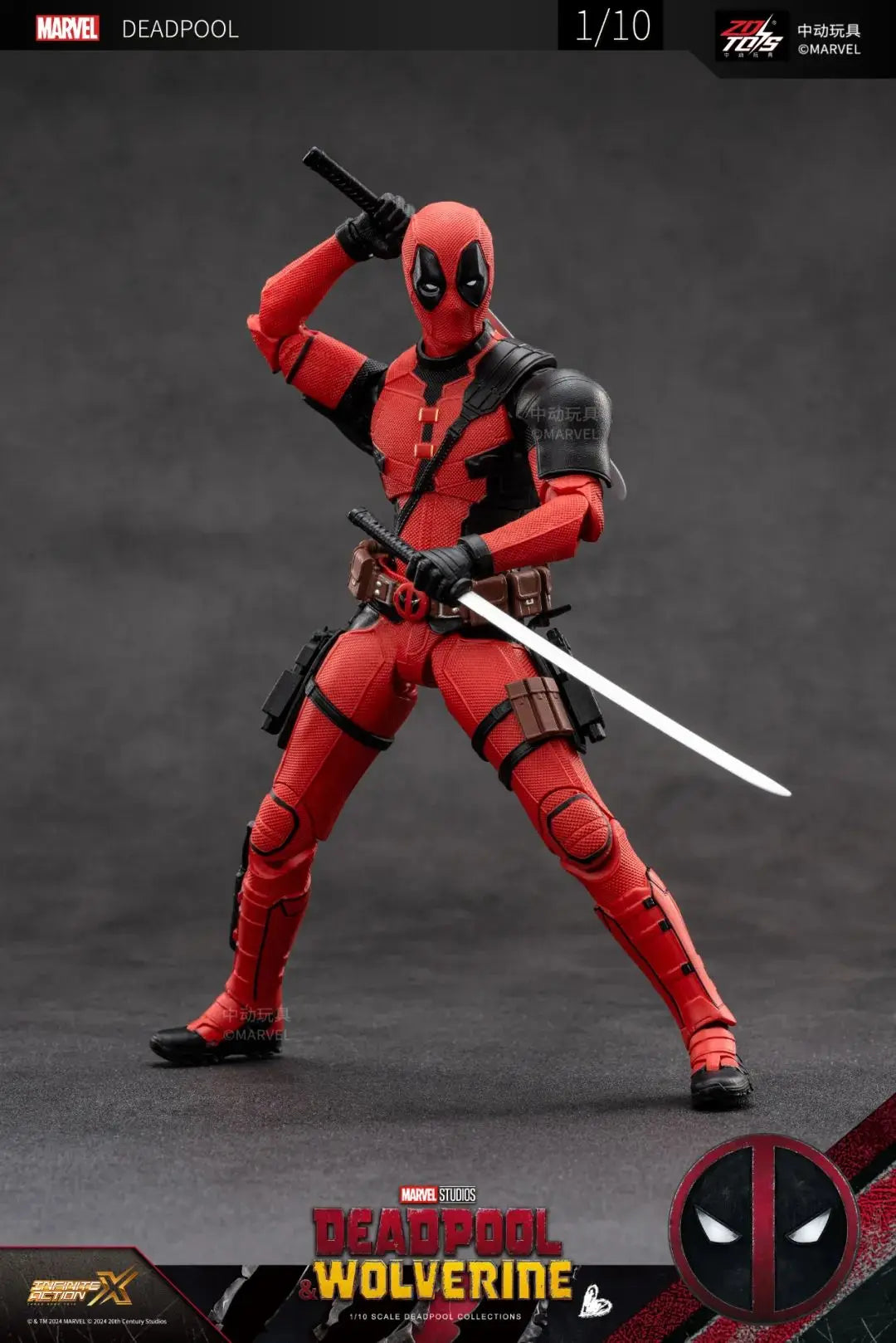 ZD Toys film 1:10 Deadpool or Wolverine Action figure ZD Toys film 1:10 Deadpool or Wolverine Action figure